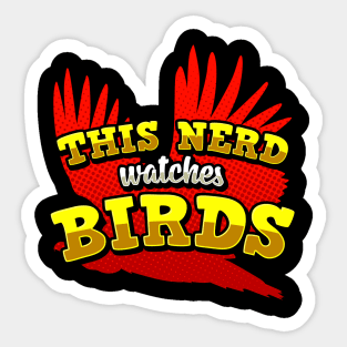 This Nerd Watches Birds Ornithology Gift Sticker